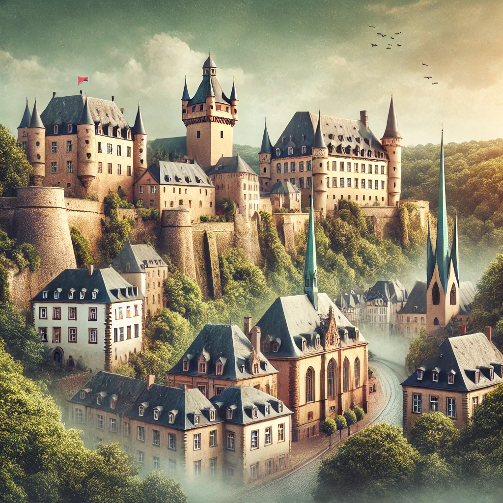 Fairy-tale charm of Luxembourg featuring medieval castles, lush Ardennes forests, and the cosmopolitan capital with cobblestone streets and historic fortifications.